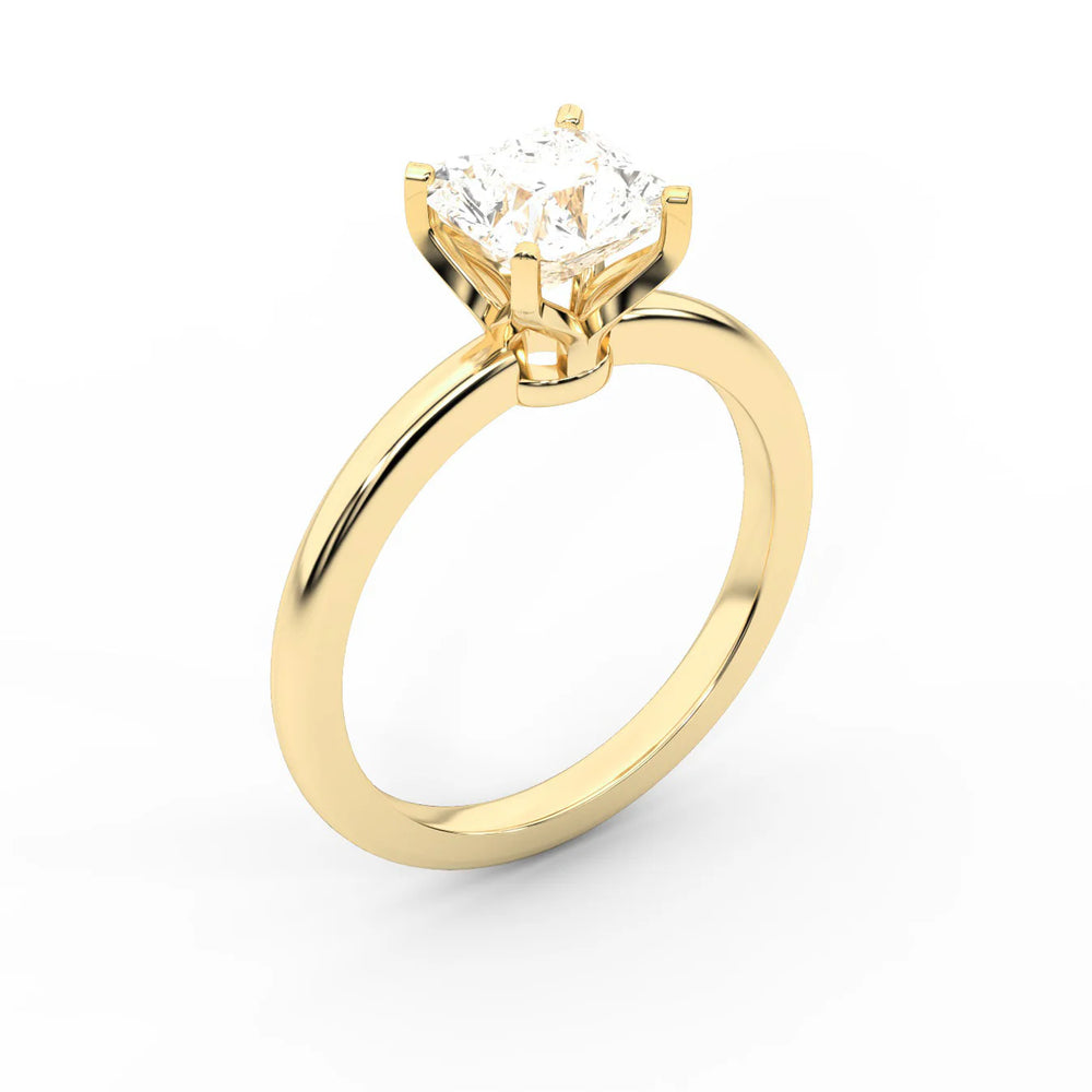 Flora Guardian Solitaire Cushion Diamond Engagement Ring
