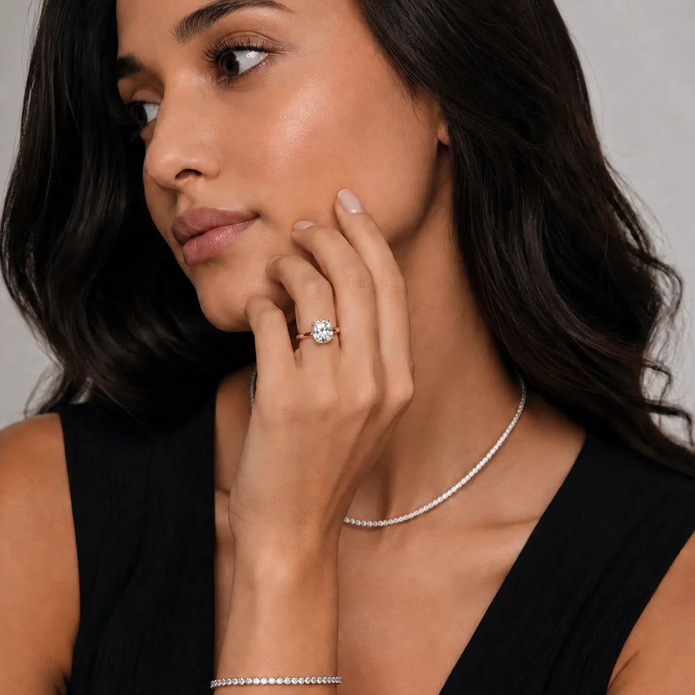 Flora Guardian Solitaire Round Diamond Engagement Ring