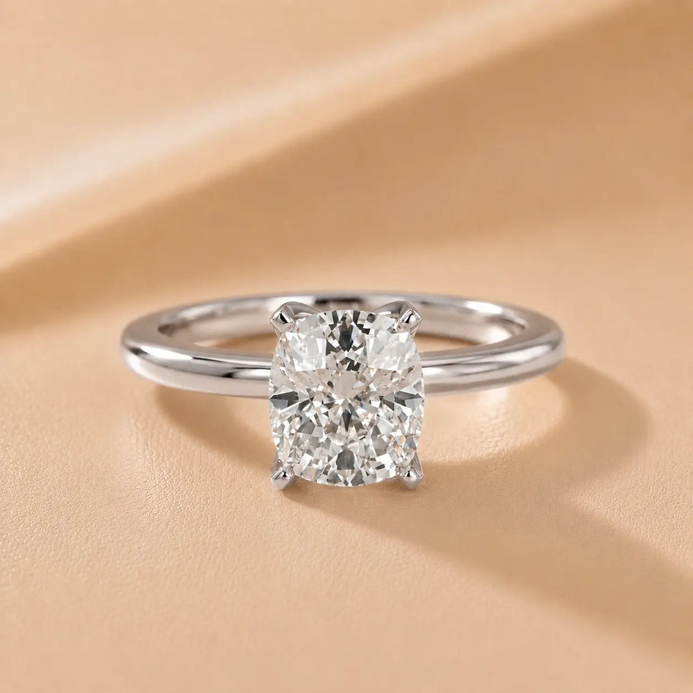 Flora Guardian Solitaire Asscher Diamond Engagement Ring