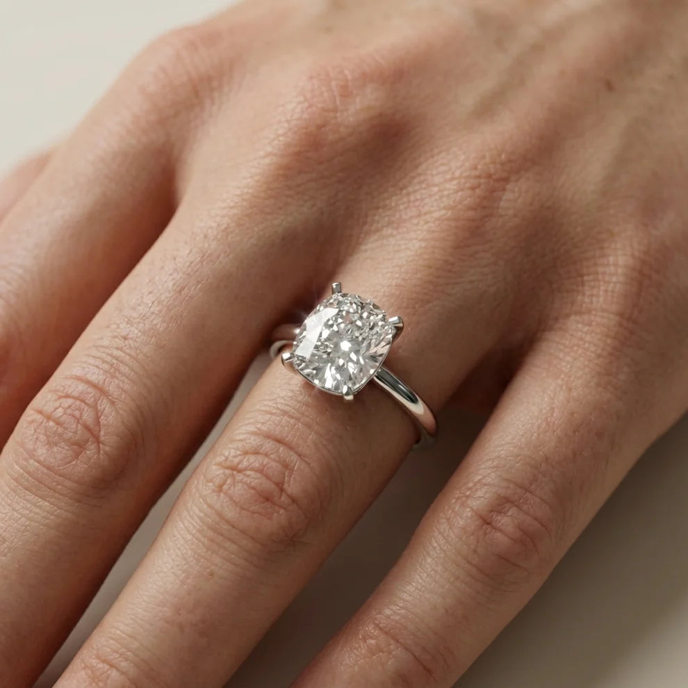 Flora Guardian Solitaire Asscher Diamond Engagement Ring