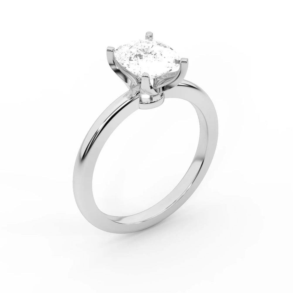 Flora Guardian Solitaire Cushion Diamond Engagement Ring