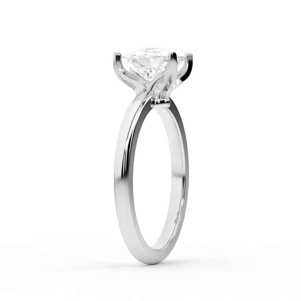 Flora Guardian Solitaire Cushion Diamond Engagement Ring