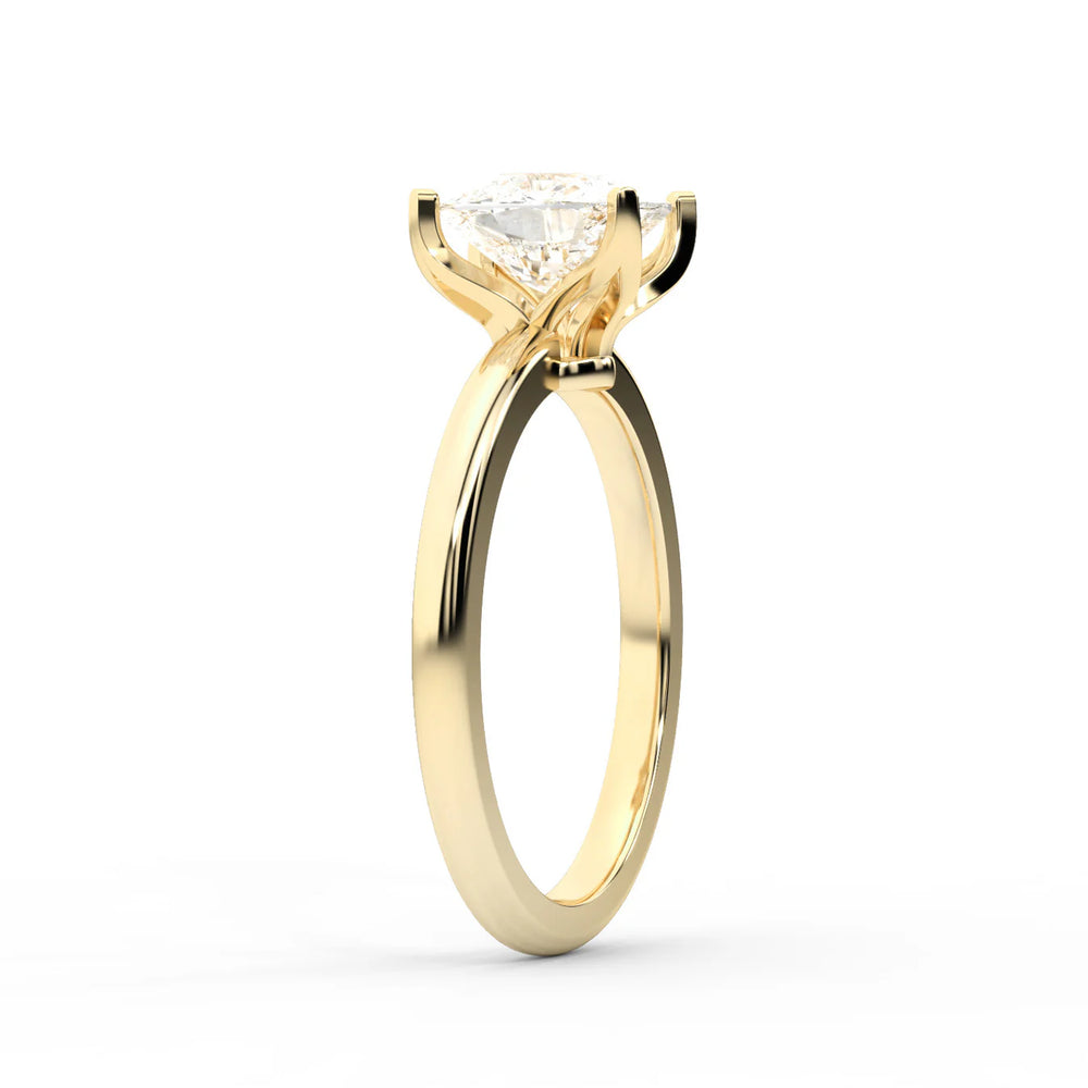 Flora Guardian Solitaire Cushion Diamond Engagement Ring