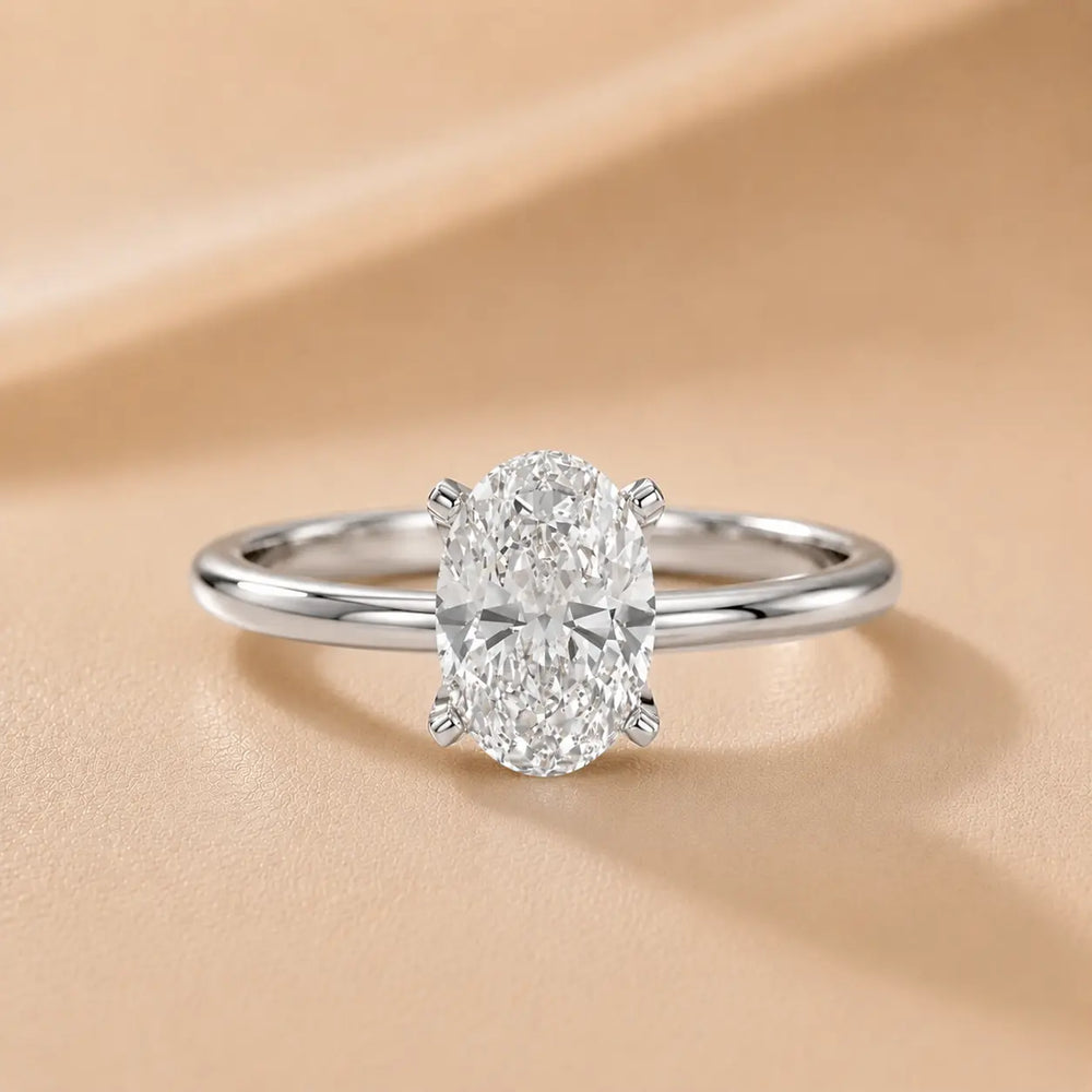 Flora Guardian Solitaire Asscher Diamond Engagement Ring