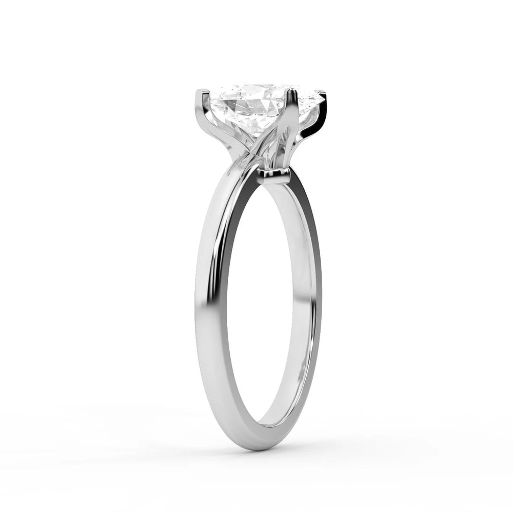 Flora Guardian Solitaire Cushion Diamond Engagement Ring