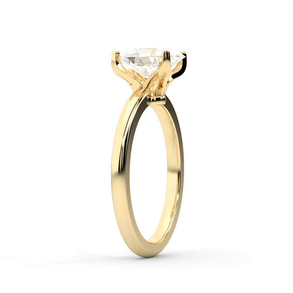 Flora Guardian Solitaire Cushion Diamond Engagement Ring