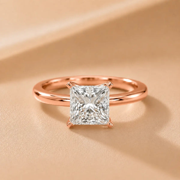 Flora Guardian Solitaire Princess Diamond Engagement Ring