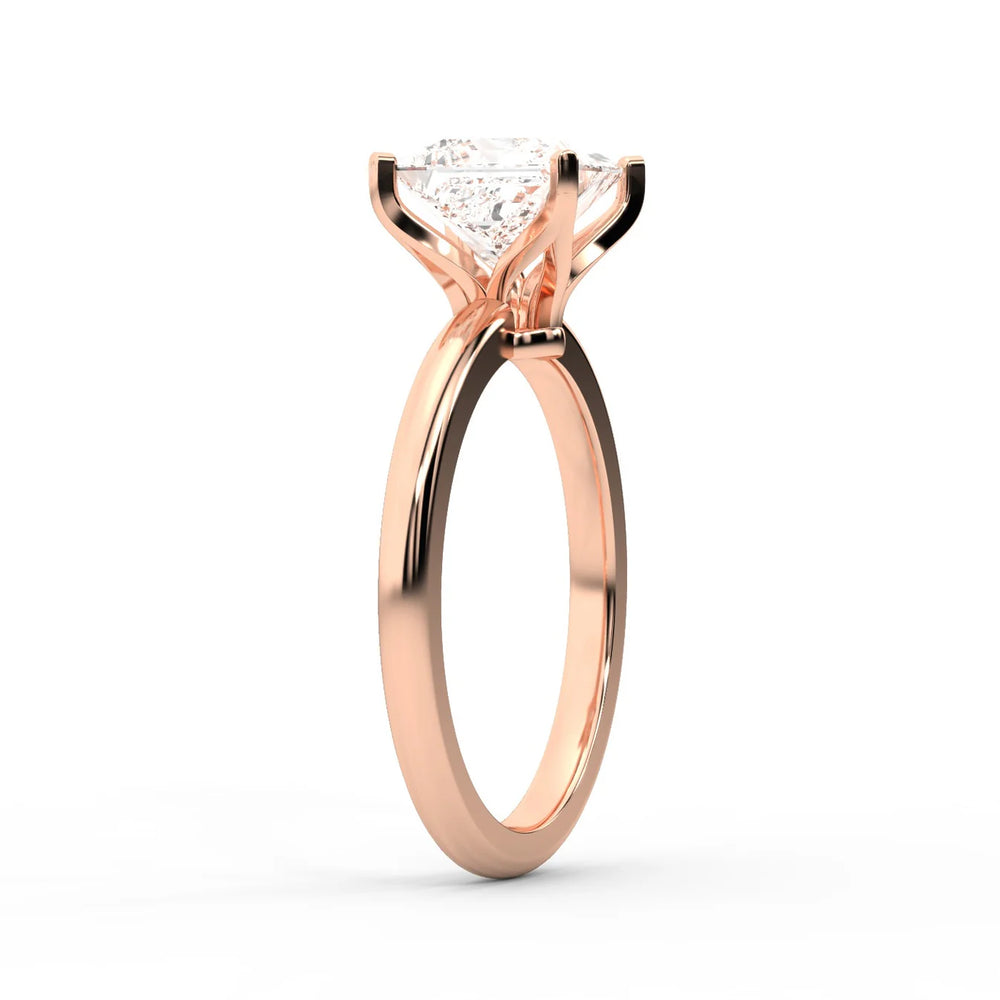 Flora Guardian Solitaire Cushion Diamond Engagement Ring