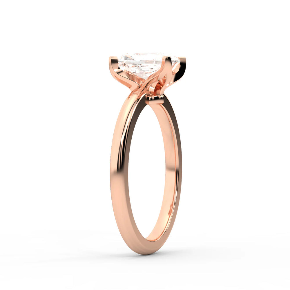 Flora Guardian Solitaire Cushion Diamond Engagement Ring