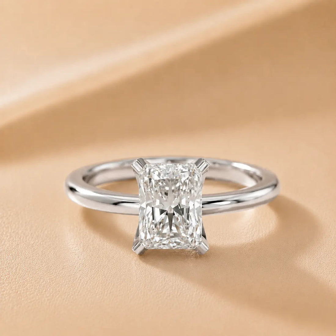 Flora Guardian Solitaire Diamond Engagement Ring – Round (925 Sterling Silver)