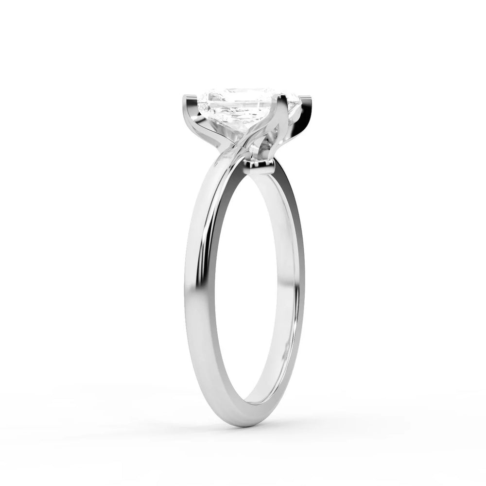 Flora Guardian Solitaire Cushion Diamond Engagement Ring