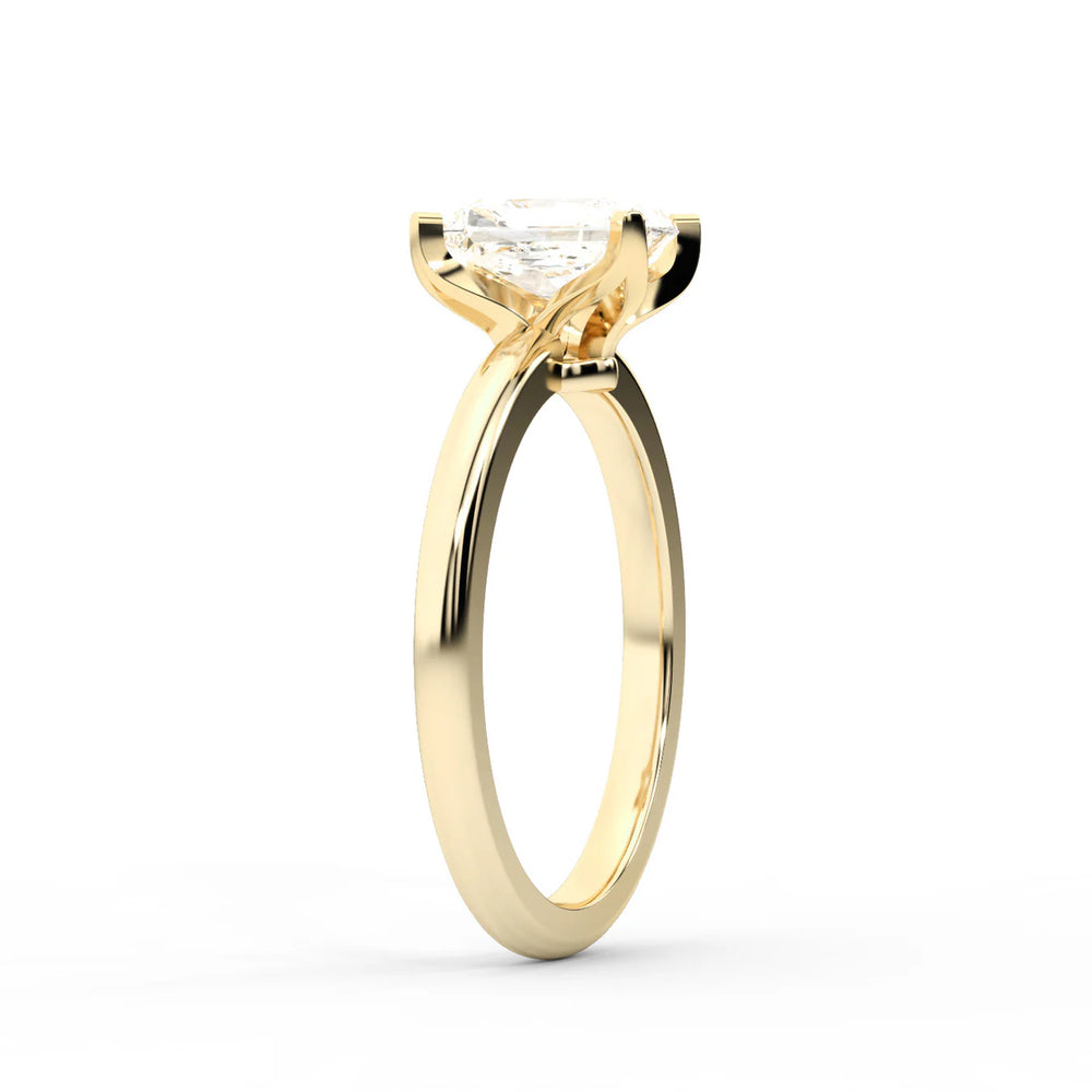 Flora Guardian Solitaire Cushion Diamond Engagement Ring