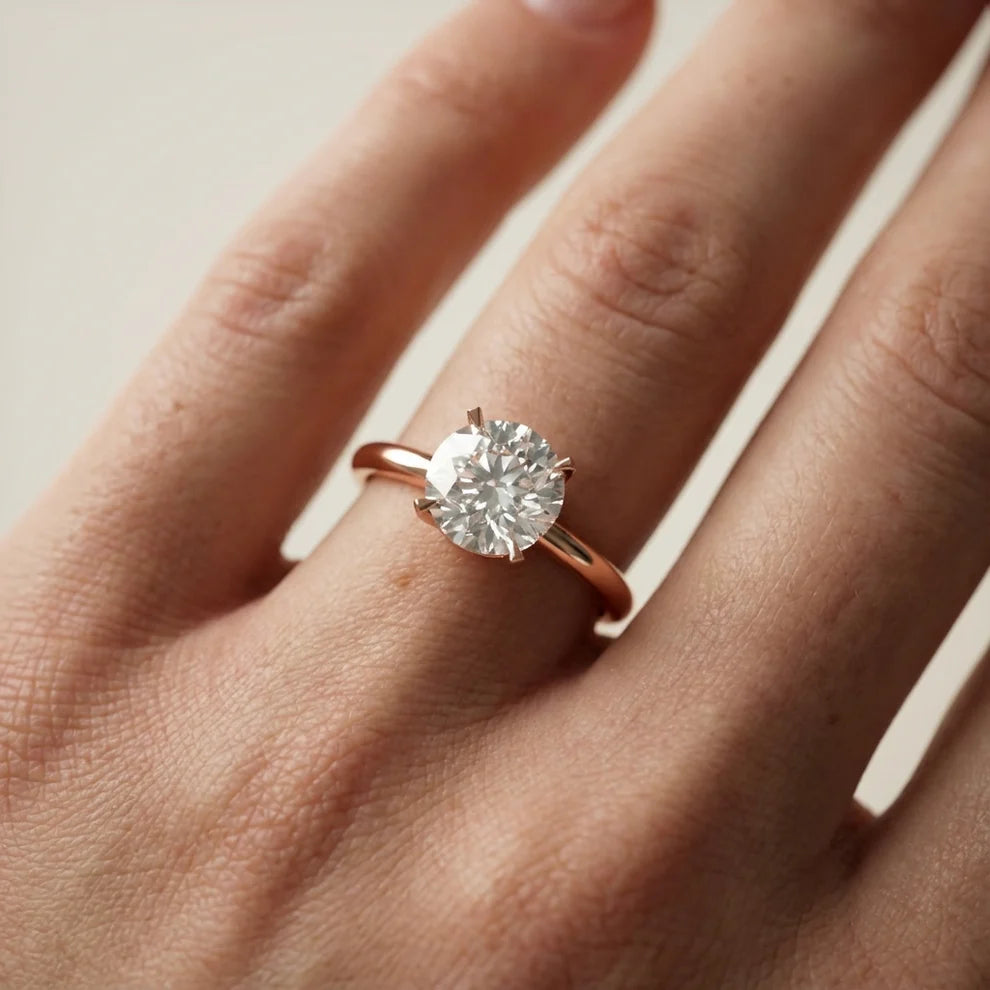 Flora Guardian Solitaire Asscher Diamond Engagement Ring