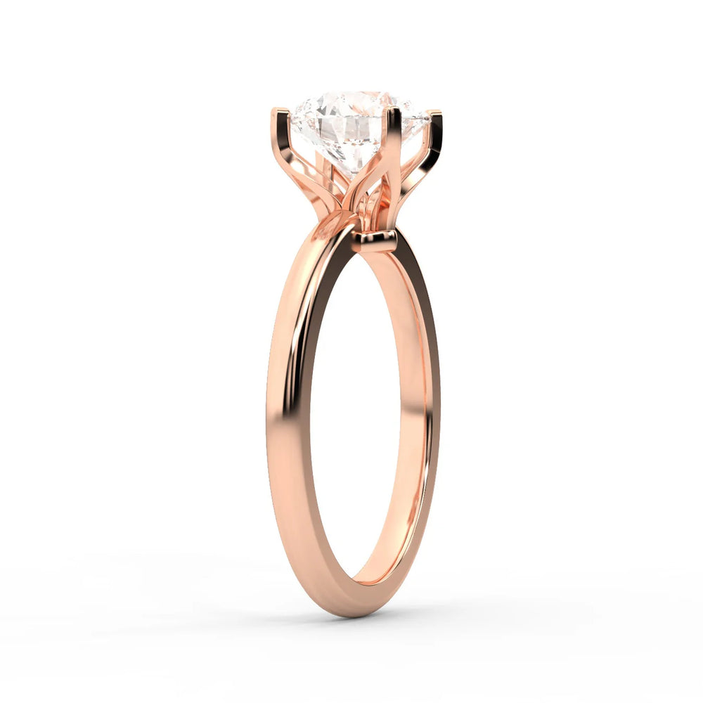 Flora Guardian Solitaire Cushion Diamond Engagement Ring