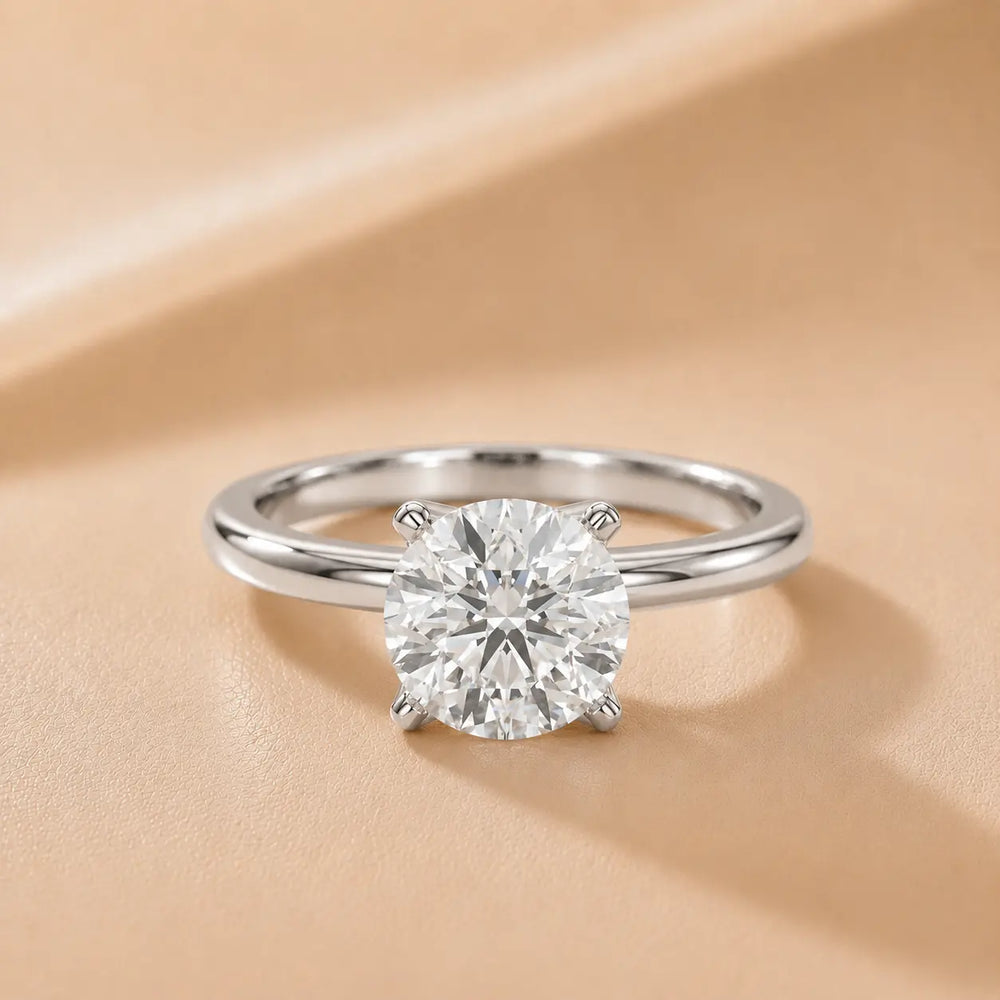 Flora Guardian Solitaire Asscher Diamond Engagement Ring