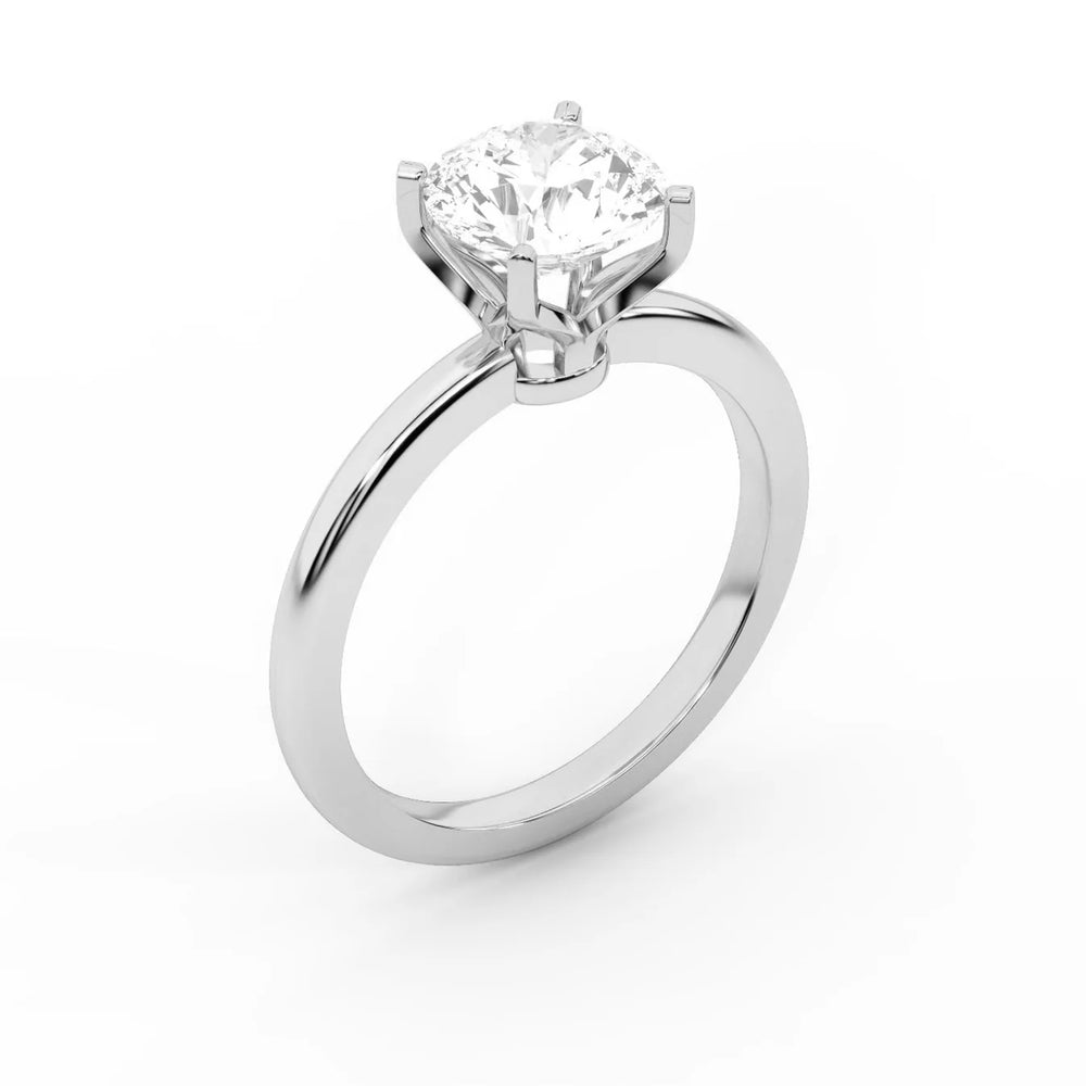 Flora Guardian Solitaire Cushion Diamond Engagement Ring