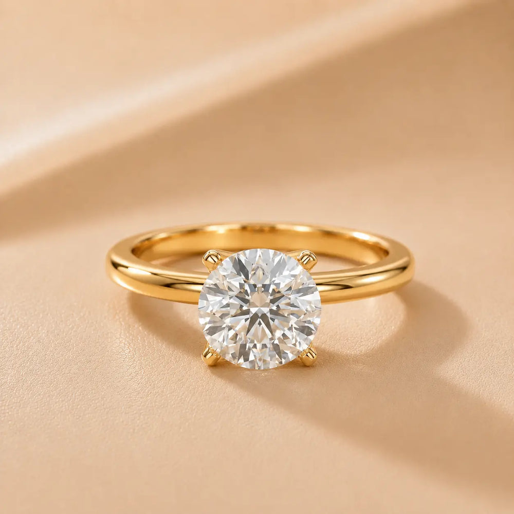 Flora Guardian Solitaire Asscher Diamond Engagement Ring