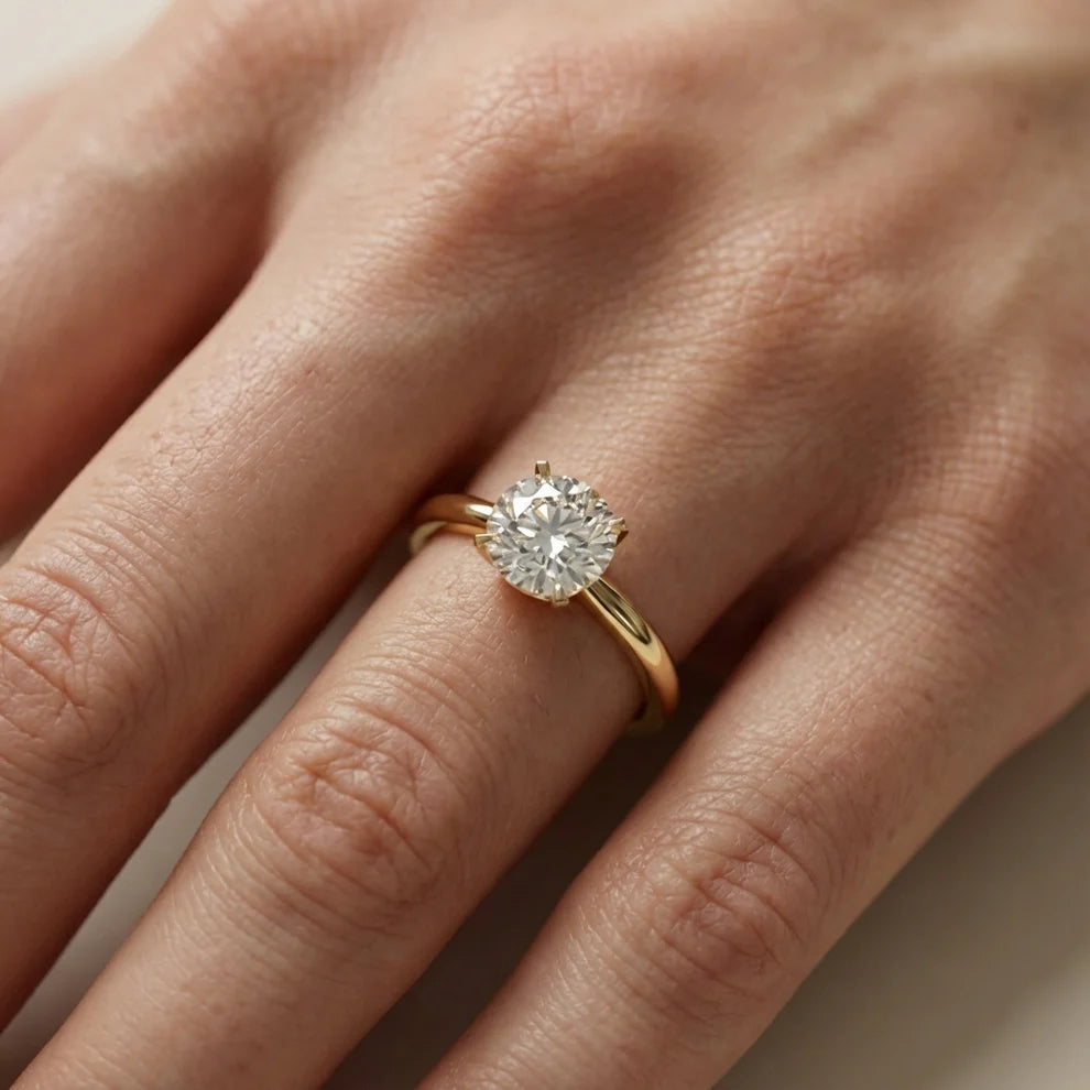 Flora Guardian Solitaire Asscher Diamond Engagement Ring