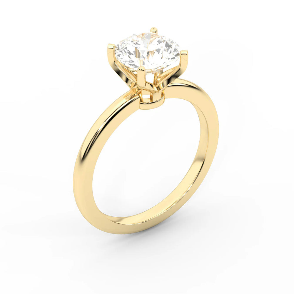 Flora Guardian Solitaire Cushion Diamond Engagement Ring