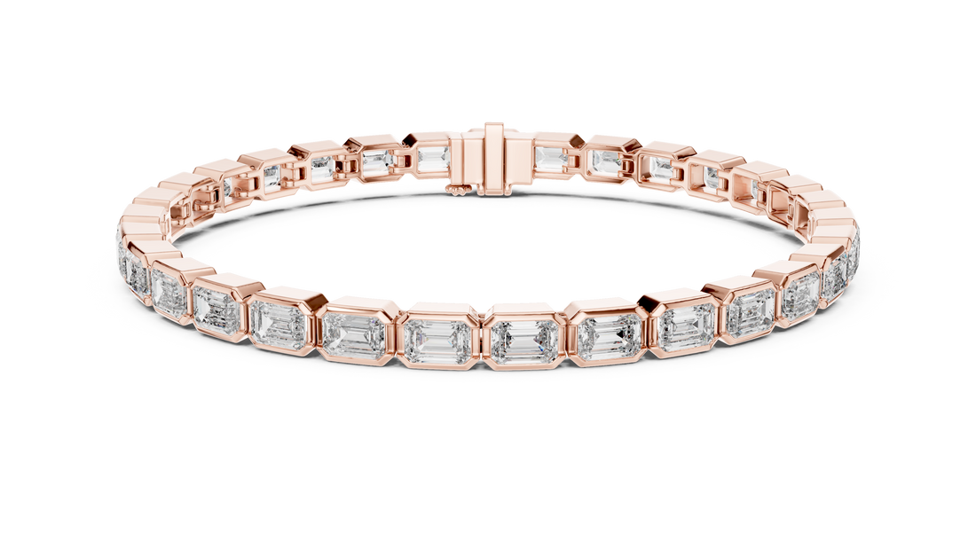 Heritage Diamond Elegance Emerald-Shaped Diamonds Bracelet - Seraphine Jewels