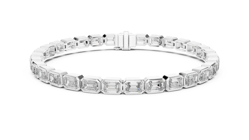 Heritage Diamond Elegance -Shaped Diamonds Bracelet (925 Sterling Silver)