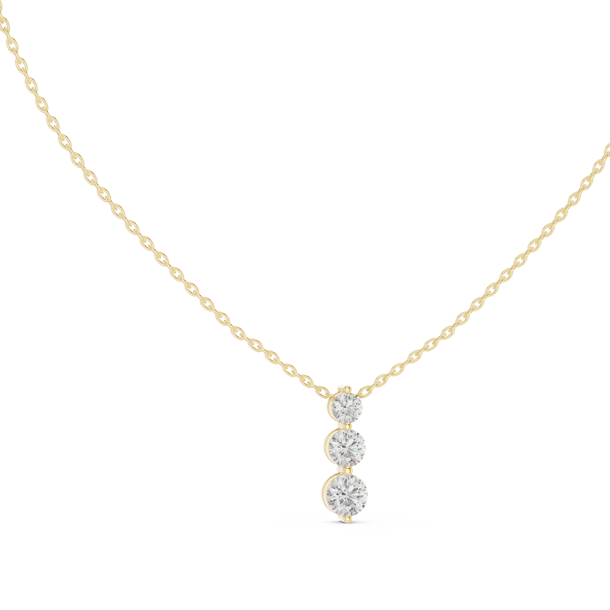 Elegant Vertical Diamond Necklace
