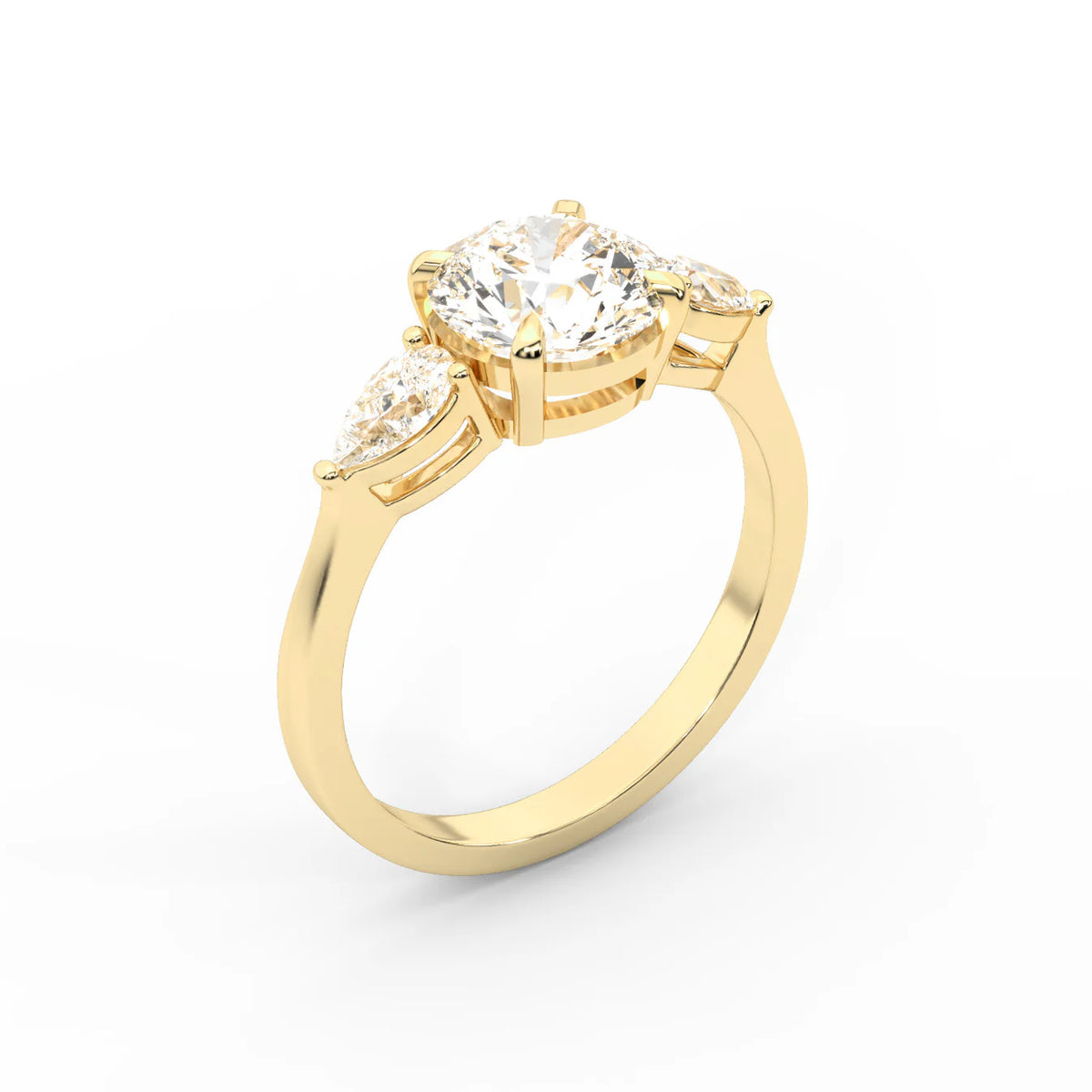 Grace Three Stone Asscher Diamond Engagement Ring