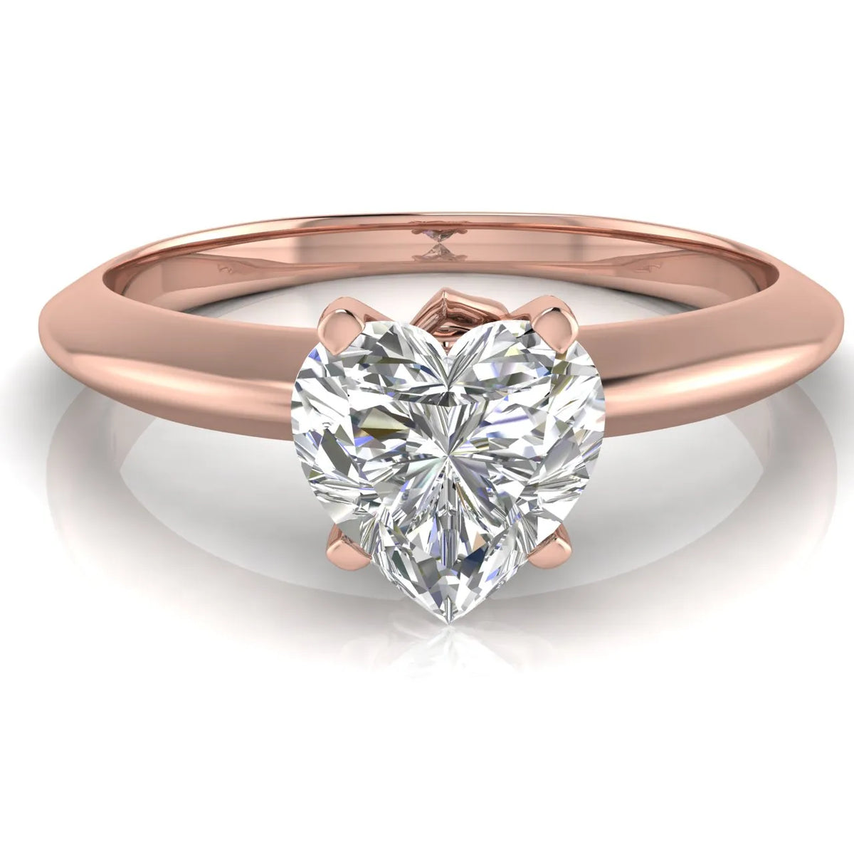 Romantic Solitaire Ring with Elegant Prong Setting