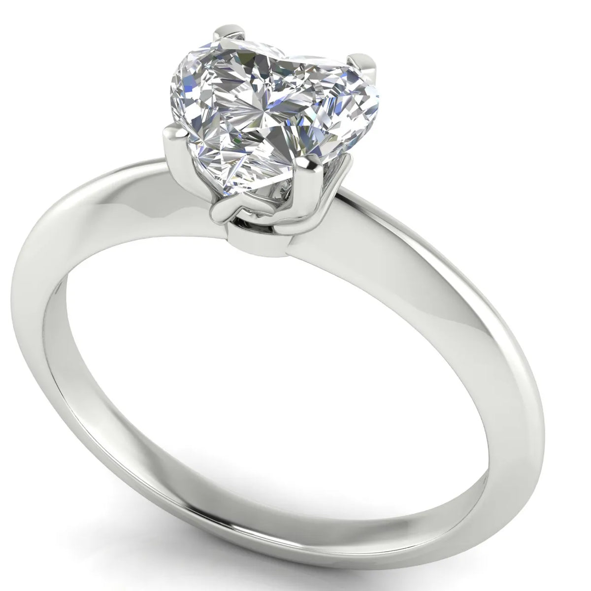 Romantic Solitaire Ring with Elegant Prong Setting