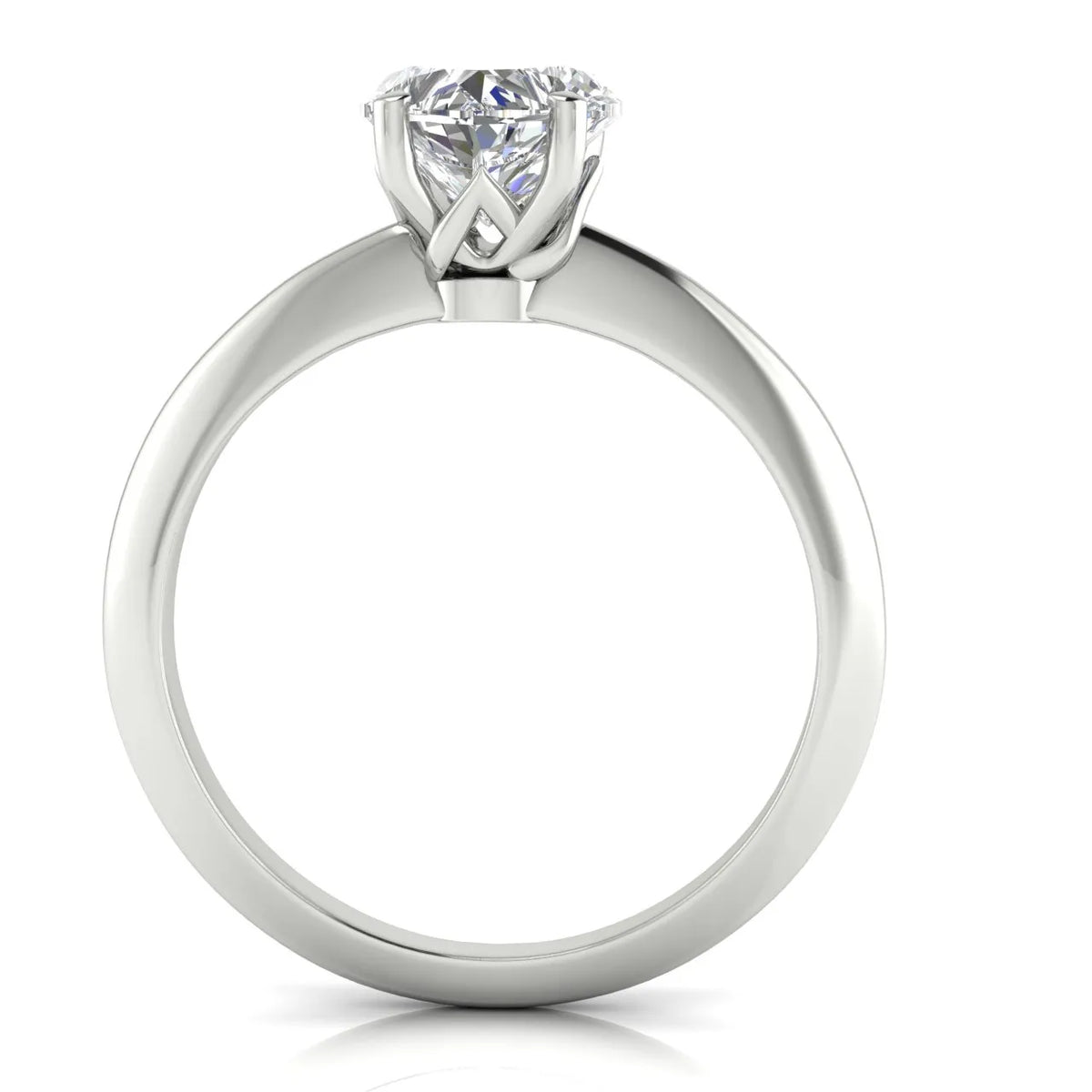 Romantic Solitaire Ring with Elegant Prong Setting