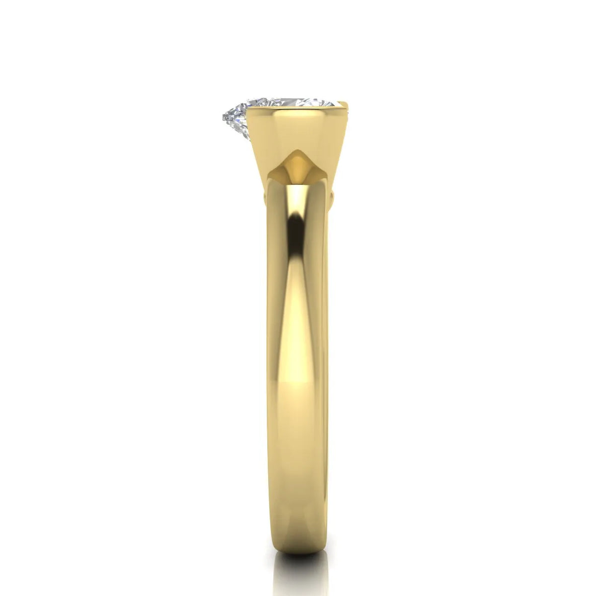 Modern Bezel-Inspired Solitaire Engagement Ring