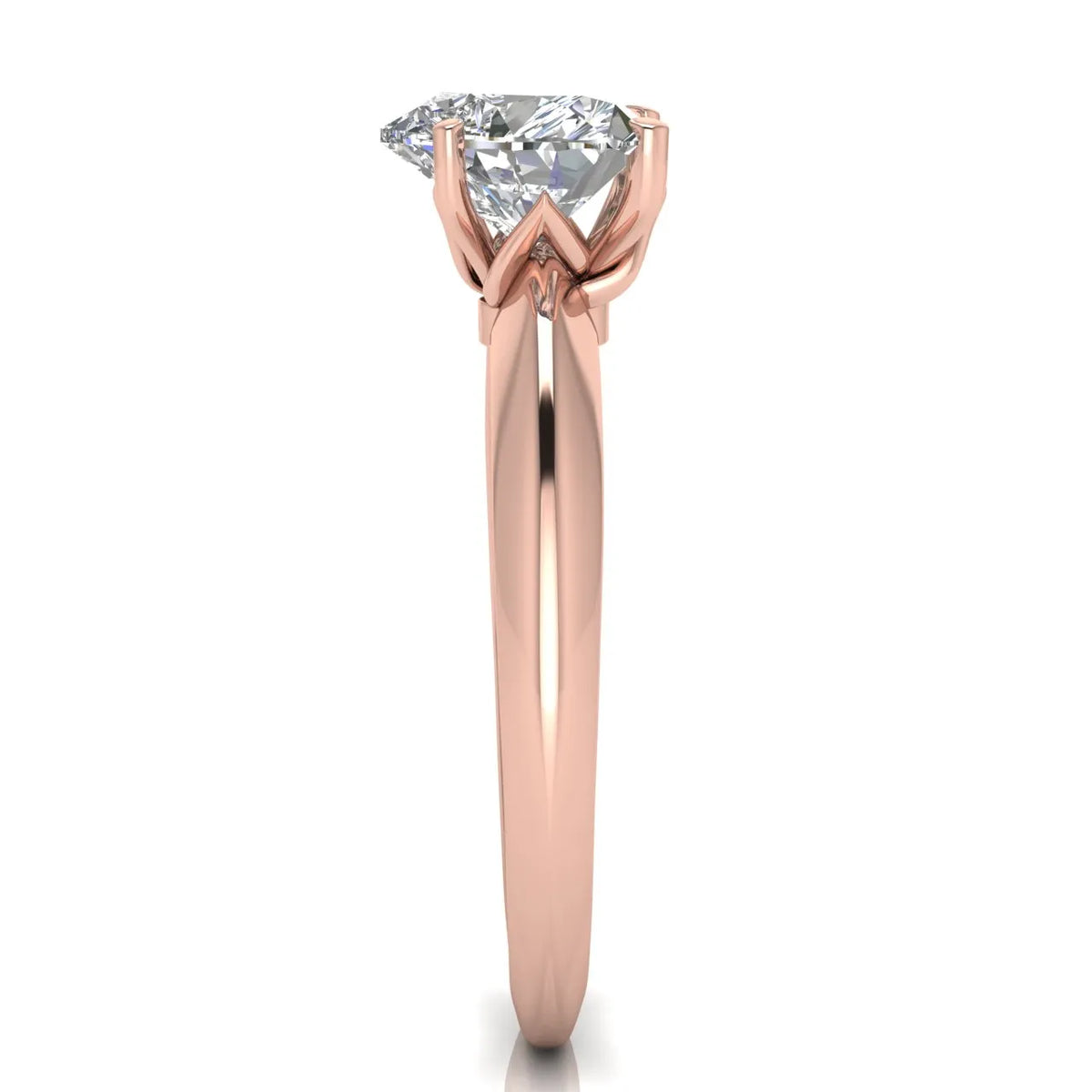 Romantic Solitaire Ring with Elegant Prong Setting