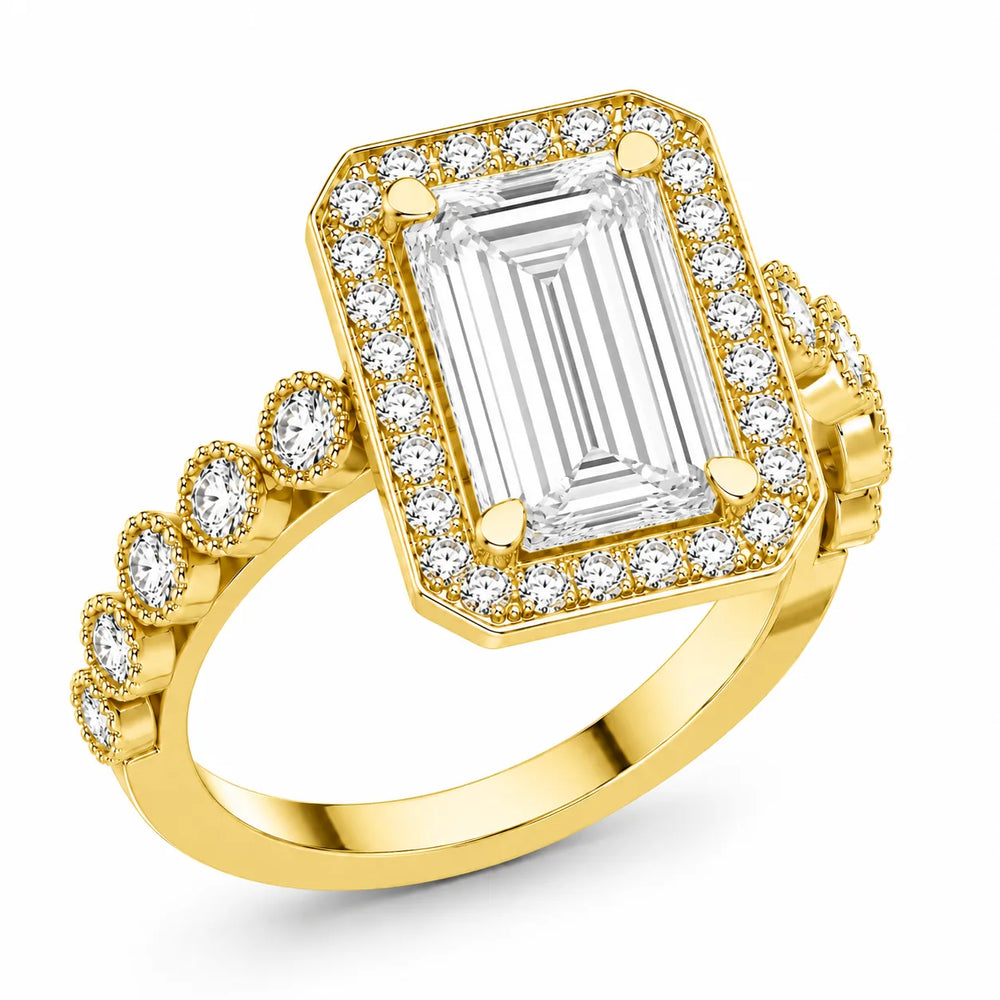Halo Crown Pear Diamond Ring