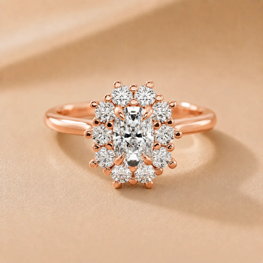 Halo Glow Marquise Diamond Engagement Ring