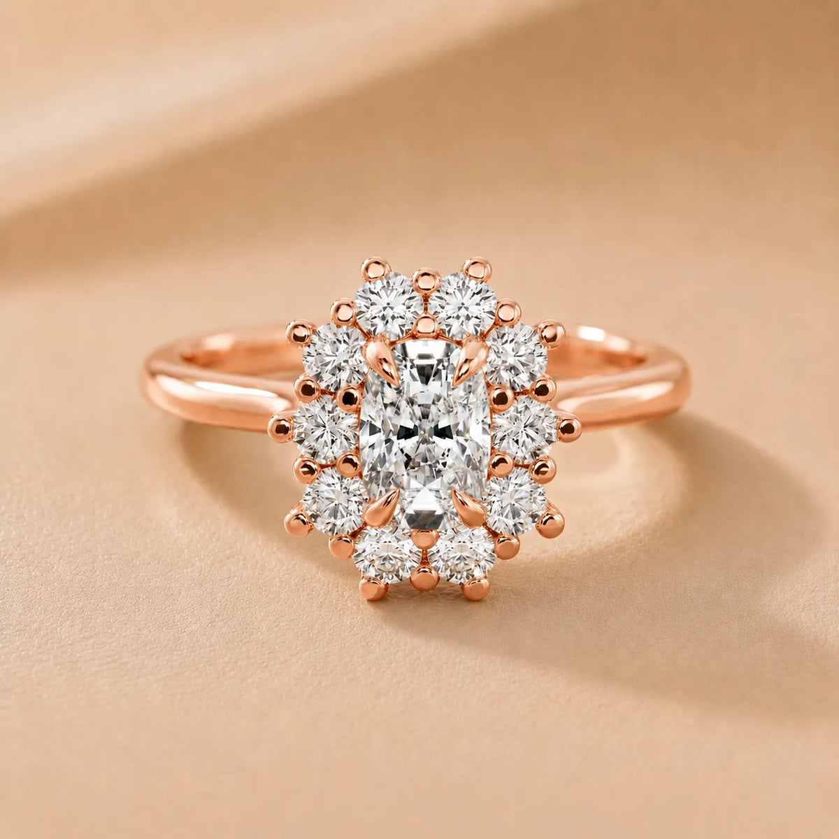 Halo Glow Marquise Diamond Engagement Ring