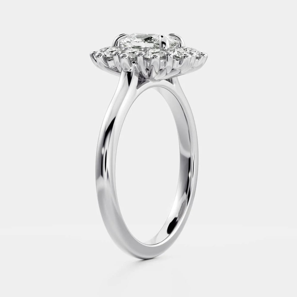 Halo Glow Marquise Diamond Engagement Ring