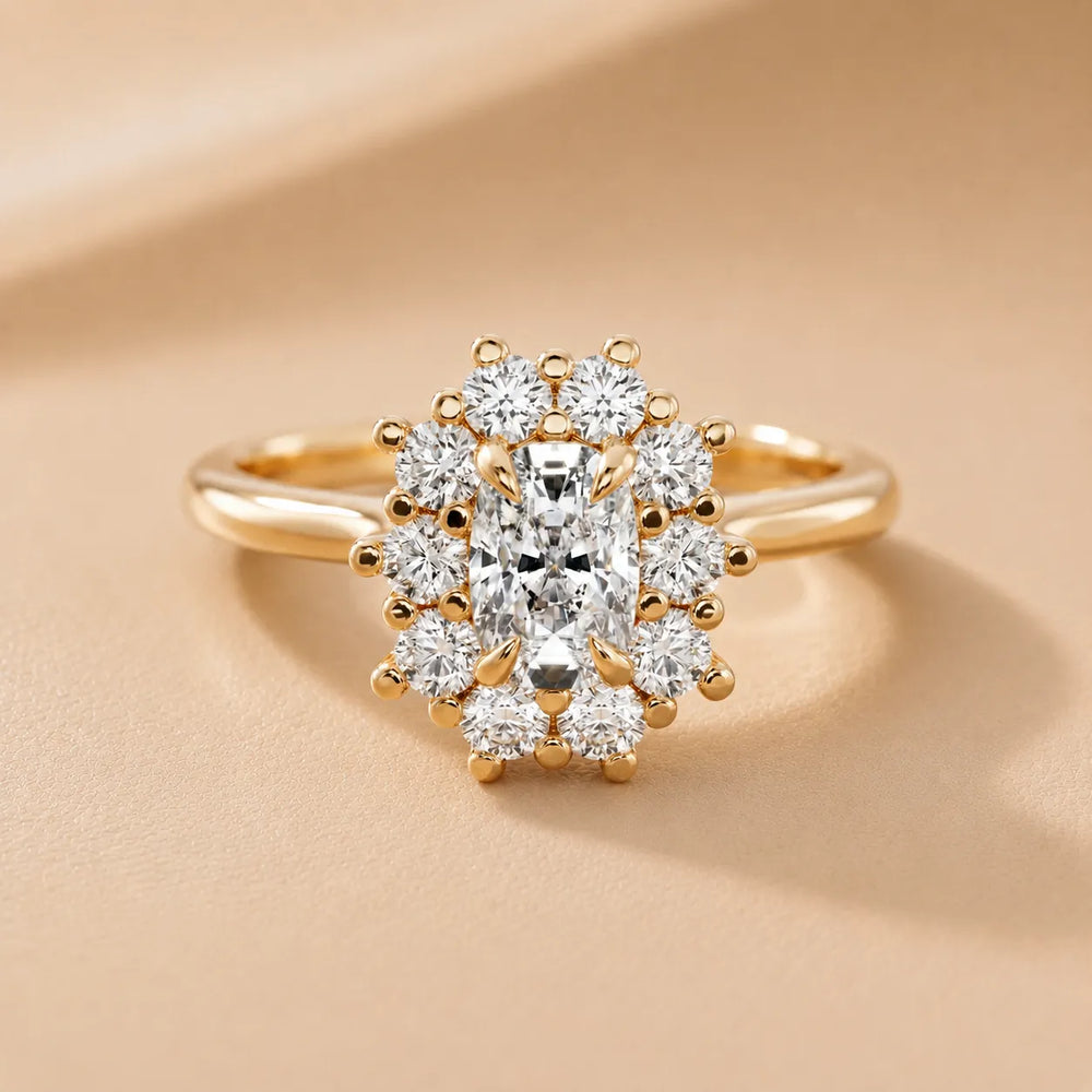 Halo Glow Marquise Diamond Engagement Ring