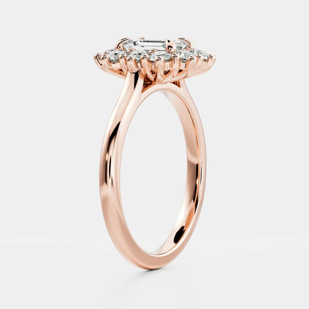 Halo Glow Marquise Diamond Engagement Ring