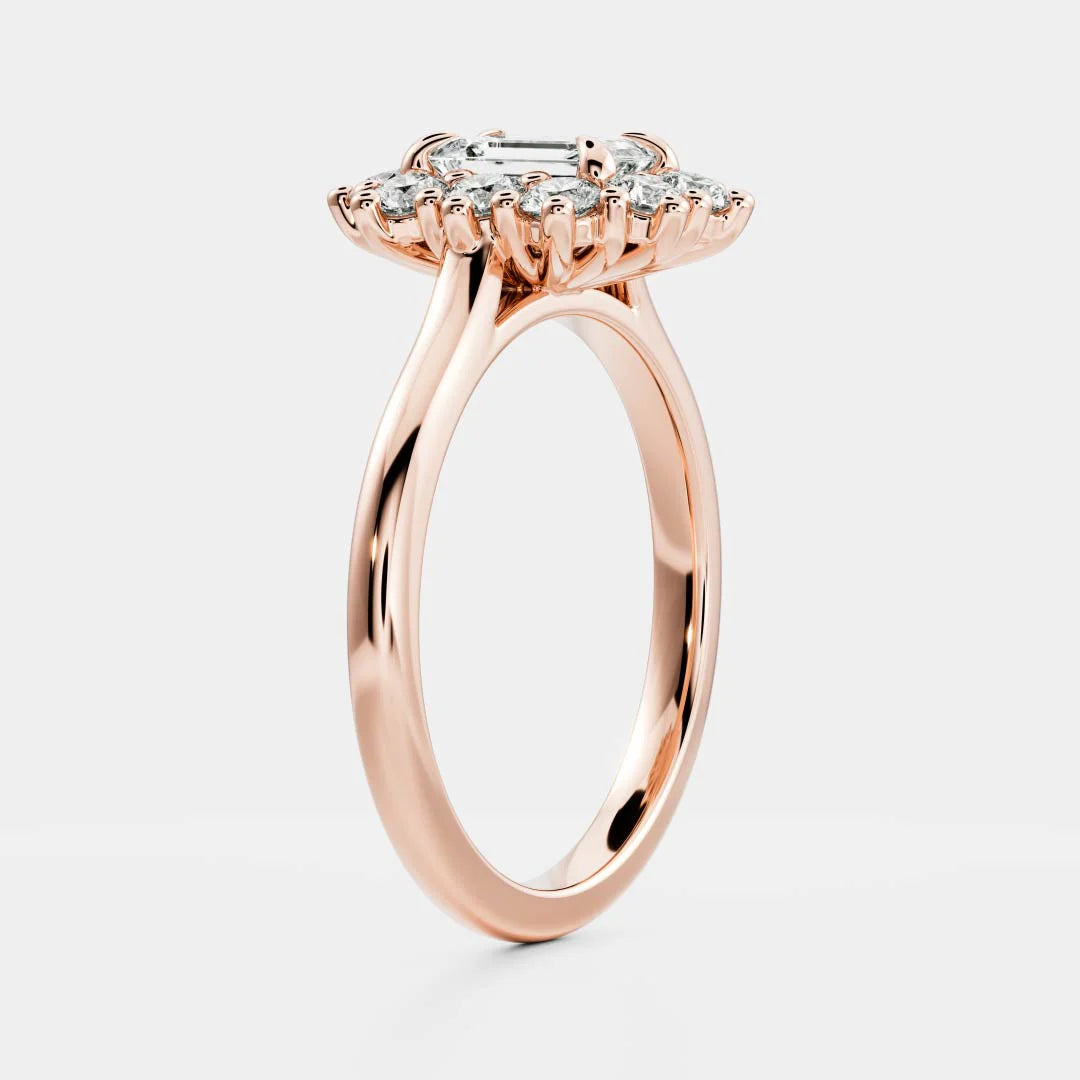 Halo Glow Marquise Diamond Engagement Ring