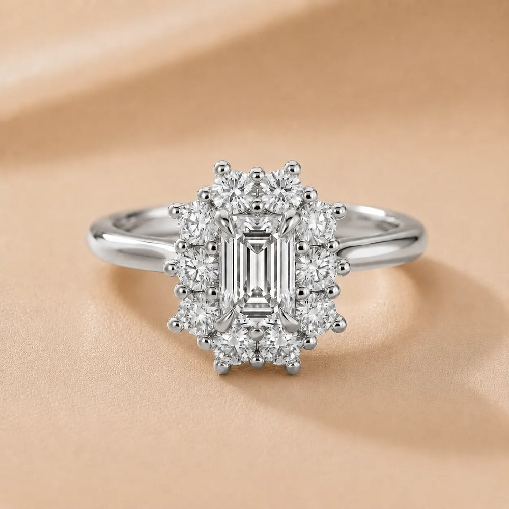 Halo Glow Marquise Diamond Engagement Ring