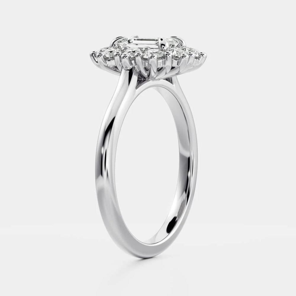 Halo Glow Marquise Diamond Engagement Ring