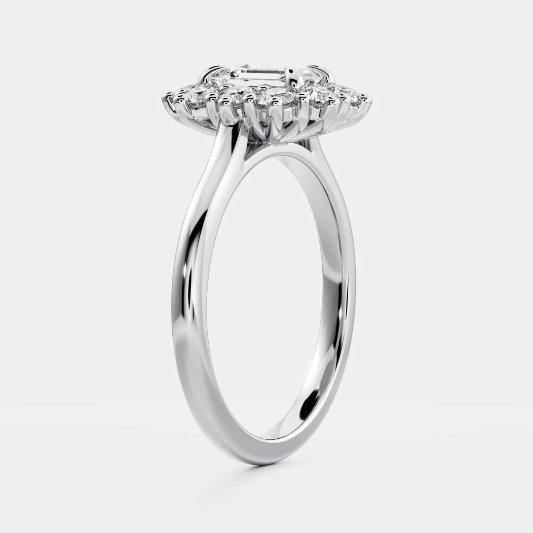Halo Glow Marquise Diamond Engagement Ring
