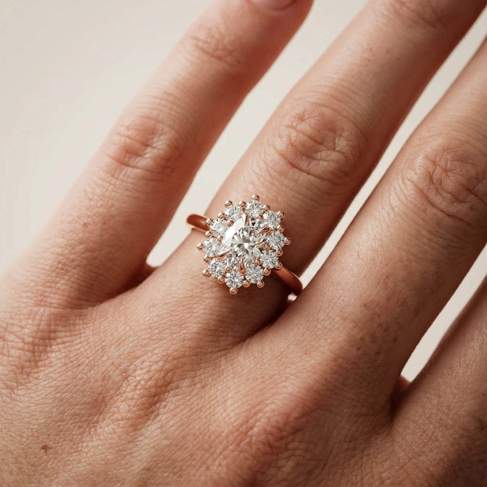 Halo Glow Marquise Diamond Engagement Ring