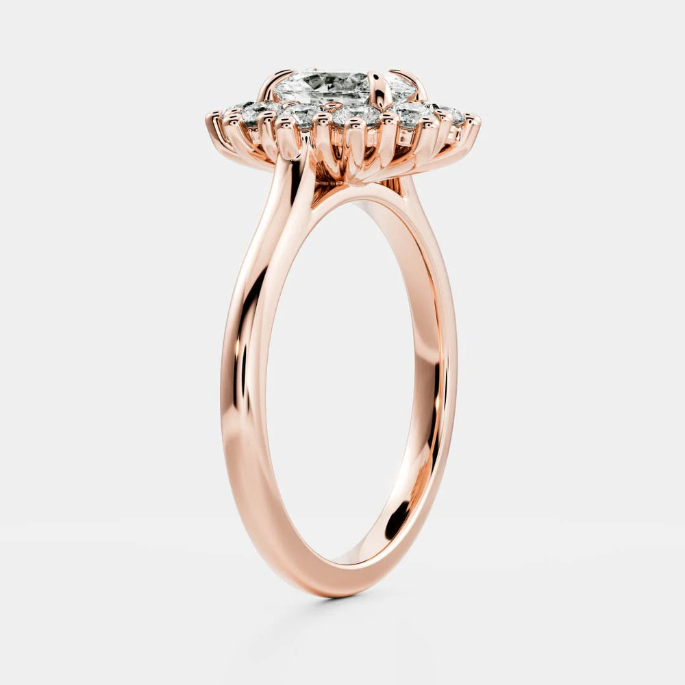 Halo Glow Marquise Diamond Engagement Ring