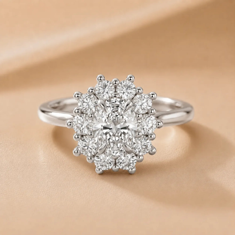 Halo Glow Marquise Diamond Engagement Ring