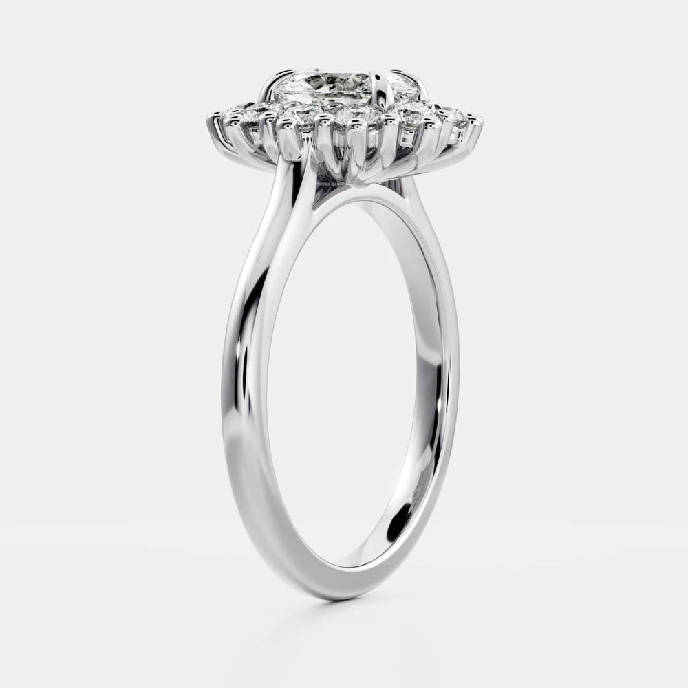 Halo Glow Marquise Diamond Engagement Ring
