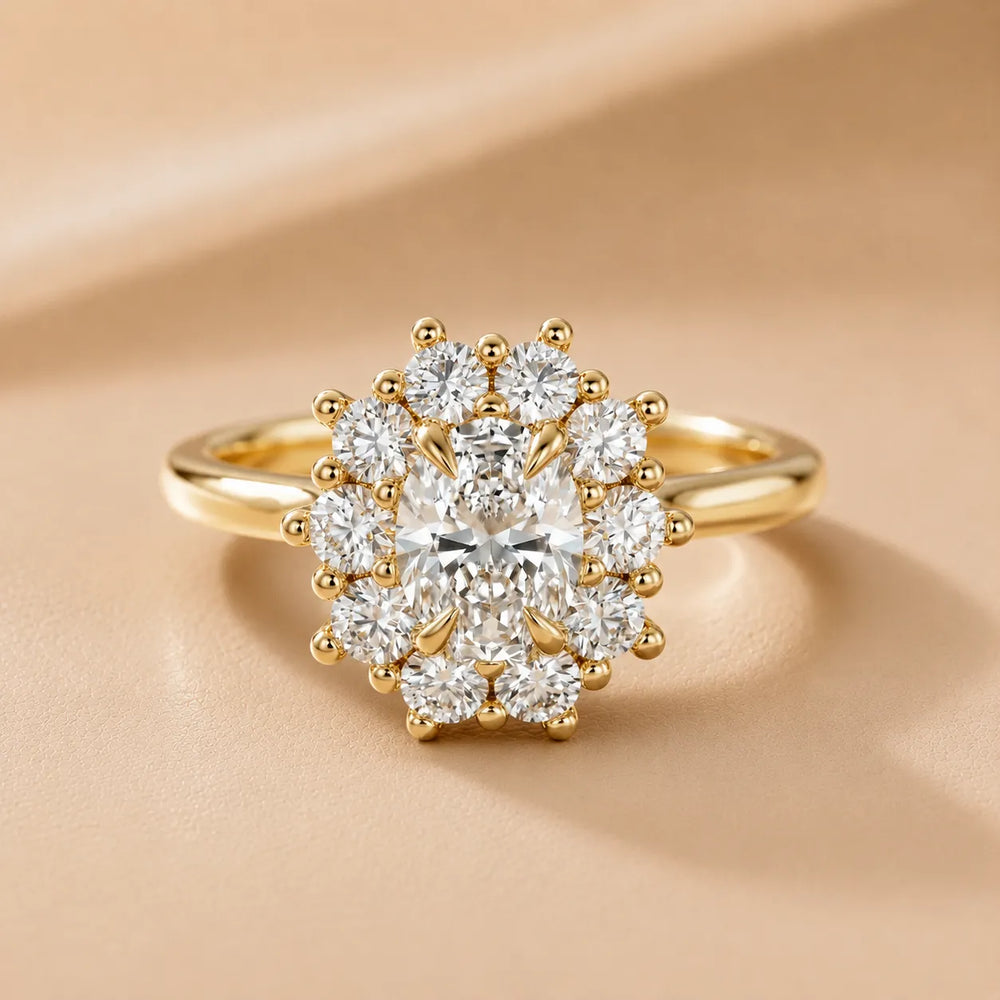 Halo Glow Marquise Diamond Engagement Ring