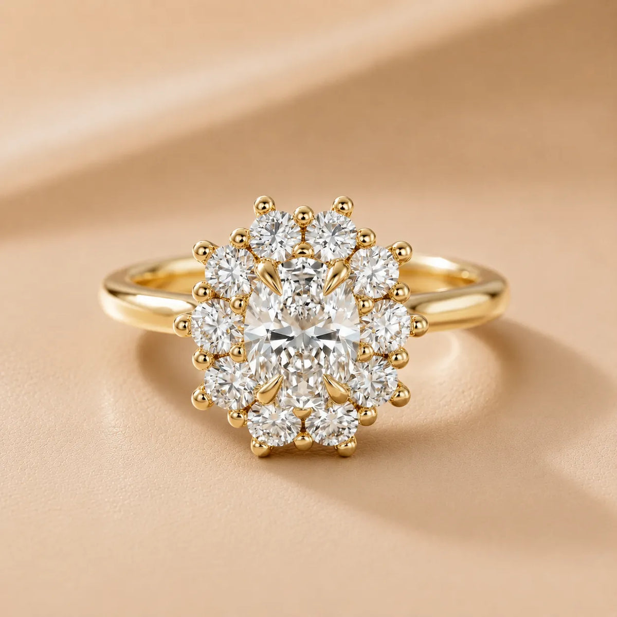 Halo Glow Marquise Diamond Engagement Ring