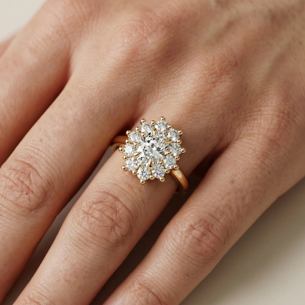 Halo Glow Marquise Diamond Engagement Ring