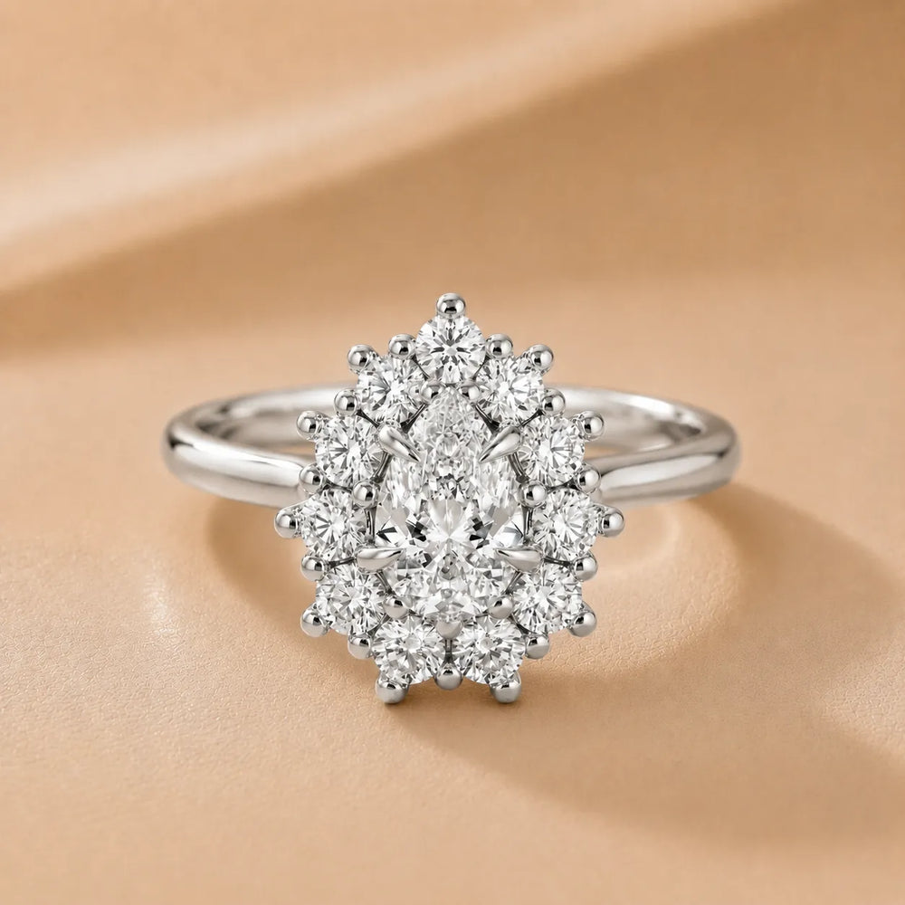 Halo Glow Marquise Diamond Engagement Ring